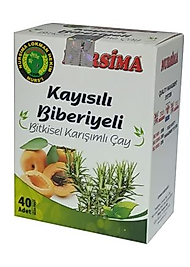 Kayısı Biberiyeli Bitkisel Karışımlı Çay 40 'lı Süzen Poşet